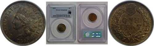1869年インディアンヘッドセント PCGS MS-65 RB