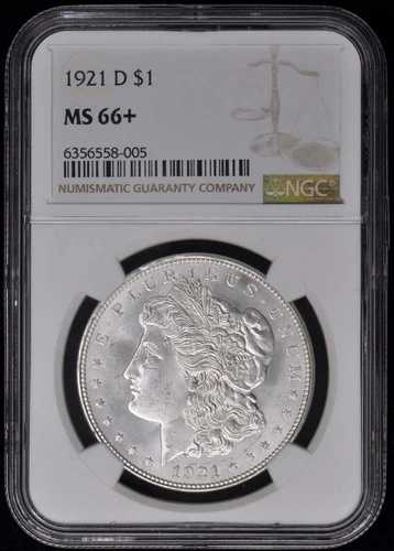 1921-D モルガン・ダラー S$1 NGC MS66+ 442,200円