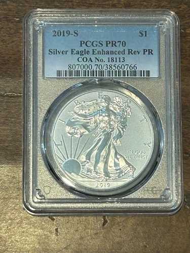 2019-S エンハンスドリバースプルーフ シルバー イーグル PR-70 PCGS ~送料無料