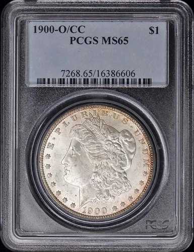 1900-O/CC $1 オーバーミントマーク モルガン・ダラー PCGS MS65