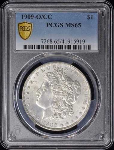 1900-O/CC $1 オーバーミントマーク モルガン・ダラー PCGS MS65