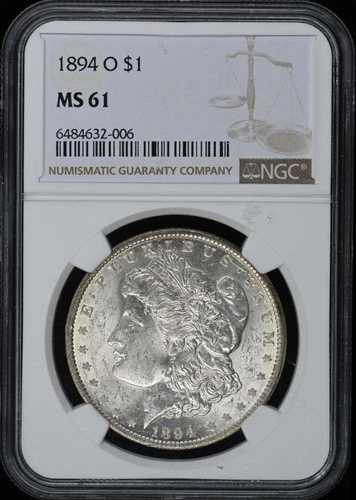 1894-O O モルガン・ダラー S$1 NGC MS61