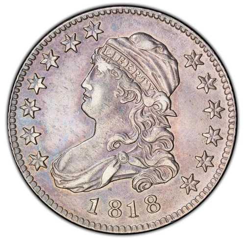 1818 年製キャップド バスト クォーター ラージサイズ - PCGS XF 詳細 - グレード下げ済み!