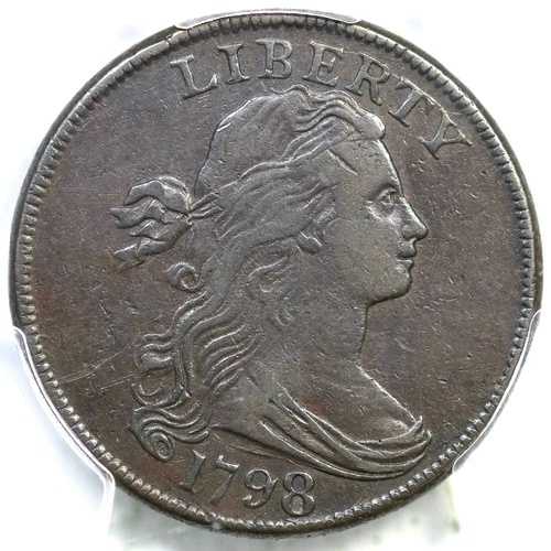 1798 S-148 R-2 PCGS VF 35 スタイル I ヘア、Lg 8 ドレープバスト ラージセントコイン 1セント