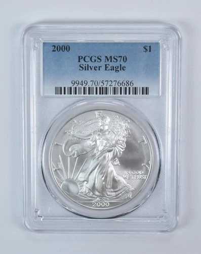 2000年 アメリカン シルバー イーグル MS70 PCGS ブルーラベル