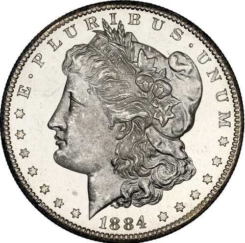モルガン・ダラー 1884-CC NGC MS-66 プルーフ級！見事なコイン！驚くほど美しい！