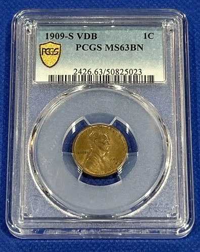 1909-S VDB PCGS MS-63 BN セント リンカーン ペニー 1セント コイン