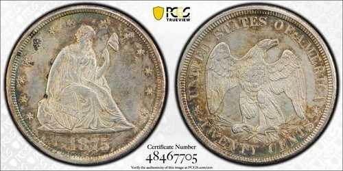 1875-CC 20セント *PCGS UNC* 超高速発送!! 478,280円