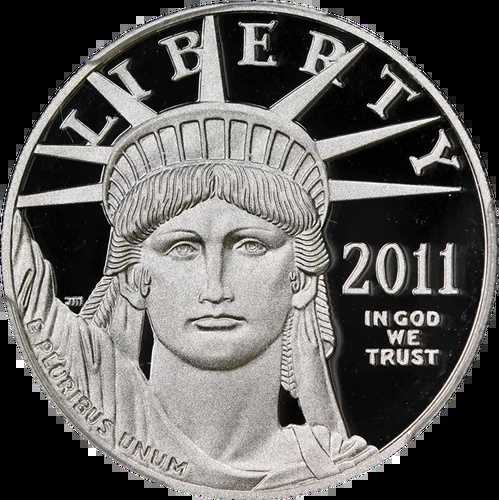 2011-W プラチナ アメリカンイーグル 100ドル PCGS PR70 DCAM ブルーラベル