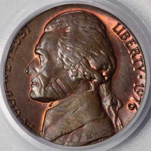 1976年 PCGS MS64RB ニッケル ストラック・オン・ストラック セント ミントエラー ダブルデノミネーション ワオ