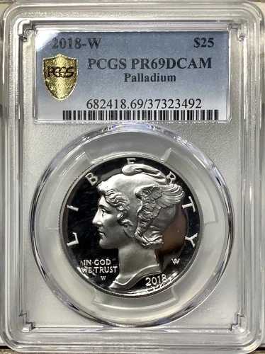 2018-W 25ドル プルーフ パラジウム アメリカンイーグル PCGS PR69 DCAM ~ 発行枚数少