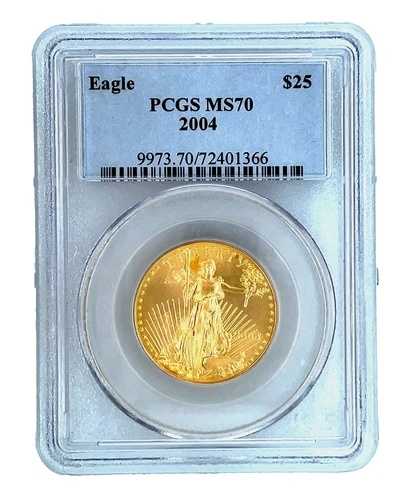 2004年 25ドル アメリカン ゴールド イーグル 1/2オンス PCGS MS70