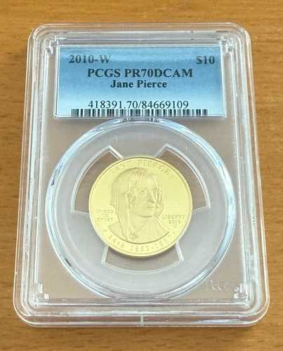 米国 2010 W ゴールド 1/2 オンス $10 PCGS PF70DCAM ファースト・スポース・シリーズ - ジェーン・ピアース