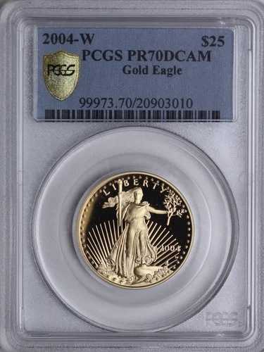 2004-W 25 1/2トロイオンス ゴールド アメリカンイーグル PCGS PR70DCAM