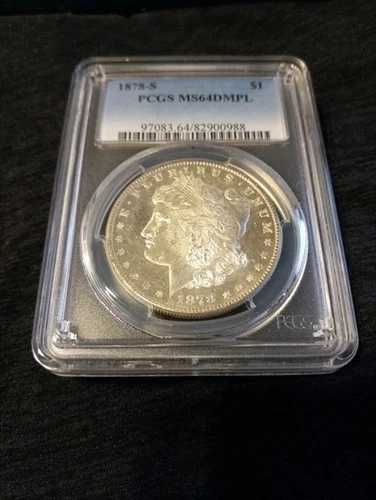 1878年 S モルガン銀貨 PGCS MS64DMPL
