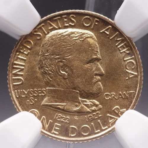 1922年 米国ユリシーズ・S・グラント記念金貨 G$1 NGC MS67認定金貨