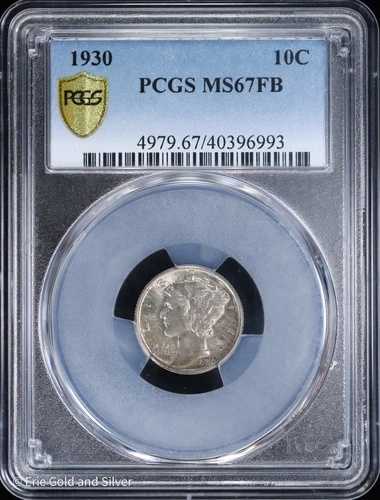 1930年 10セント マーキュリーダイム PCGS MS 67FB | 未流通 UNC BU