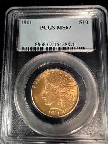 1911年 10ドル インディアンヘッド ゴールドイーグル PCGS MS62 - 16428876