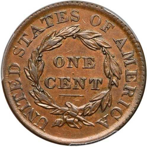 1830 N-7 R-3 PCGS AU 53 マトロンまたはコロネットヘッド ラージセントコイン 1セント 517,440円
