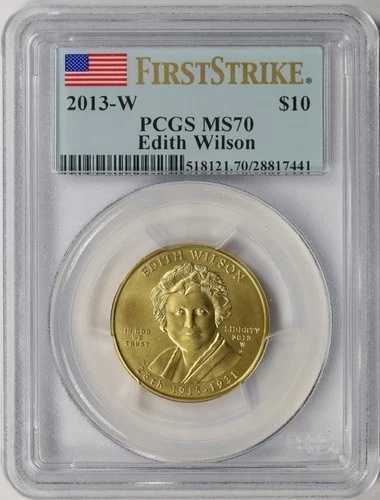 2013-W 10ドル エディス・ウィルソン ゴールド ファースト・スポーズ・シリーズ PCGS MS70 ファースト・ストライク