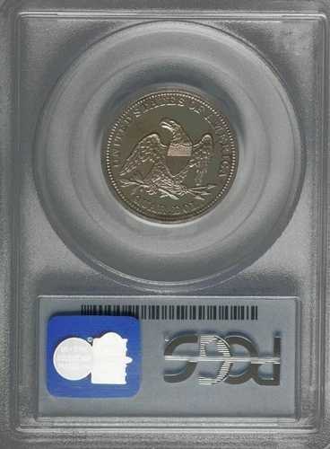 1858年 PCGS PR64 発行枚数100枚 -- $3,649 PCGS PG -- キーデート 25セント プルーフ 着席型クォーター