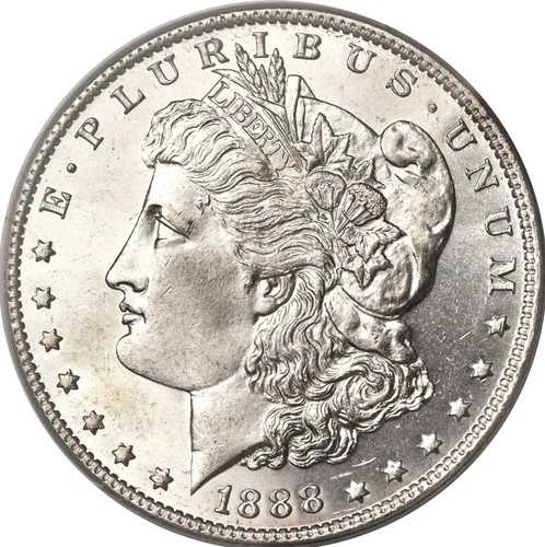 1888-O ドル、MS65 ディープミラープルーフ風 PCGS モルガンドル