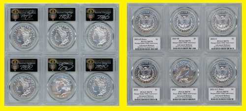 2021年 モーガン・ピース ドルコイン 6枚セット PCGS MS 70 アドバンス クリーブランド レアラベル