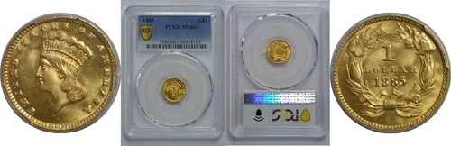 1885年 1ドル金貨 PCGS MS-66+
