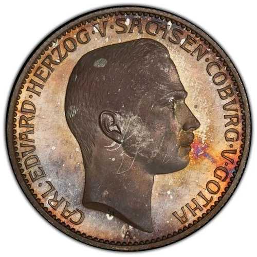 ザクセン＝コーブルク＝ゴータ カール・エドワード2 マーク 1905 a PCGS PR65 シルバー プルーフ J 147-