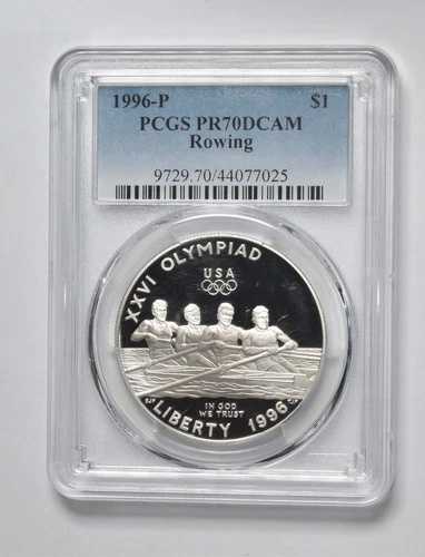 PR70 1996年 P オリンピック - ボート競技記念 $1 PCGS ブルーラベル