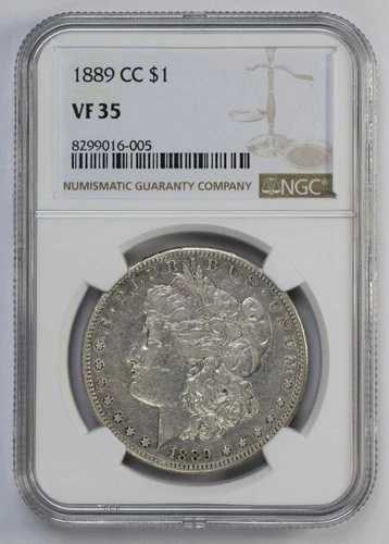 1889 CC モルガン銀貨 NGC VF 35