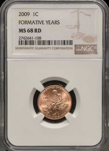 2009-P 1C リンカーン形成期 RD セント NGC MS68 RD 希少トップグレード @3392