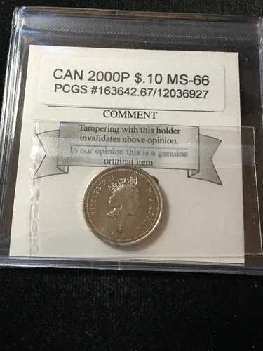 2000P コインマート / PCGS グレード カナダ 10 セント **MS-66** #6927