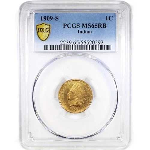 1909-S 1C インド PCGS MS65RB - インドセント - ポピュラーキーS-ミント｜WORLD RESOURCE【QUEEN店】