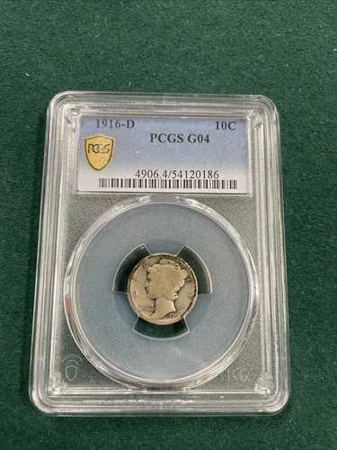 1916年 D マーキュリーダイム G4 PCGS G4