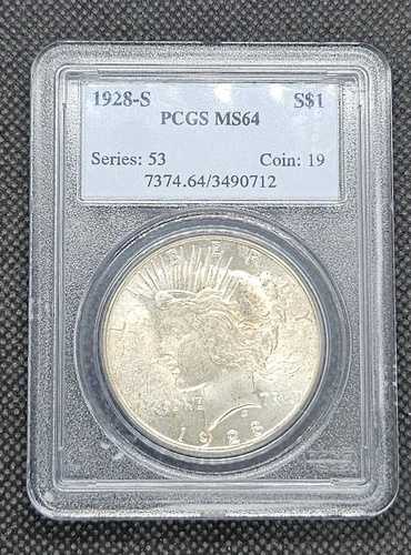 1928-S 平和ドル | PCGS MS64