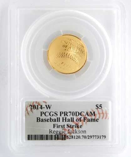 アメリカ造幣局 2014W 5ドル金貨 野球記念 PCGS PR70DCAM レジ・ジャクソン直筆サイン入り｜WORLD RESOURCE【QUEEN店】 358,380円