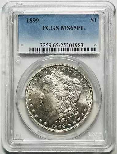 1899 P モルガン シルバー ダラー PCGS MS-65 PL プルーフ 新品同様