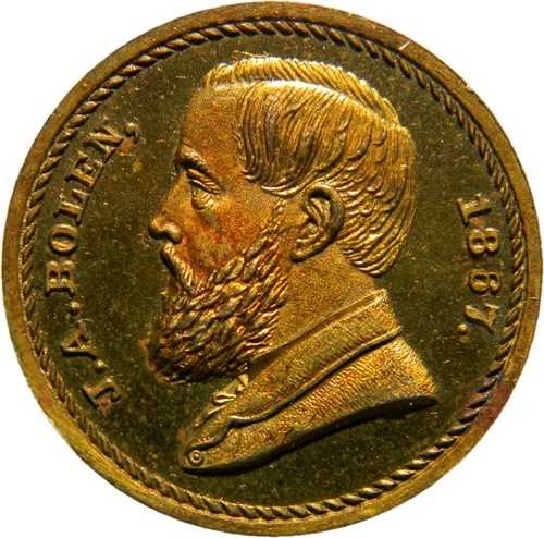 1867年 真鍮製ボレンストアカード / リベルタス・アメリカーナ PCGS MS 64 (8-15)|WORLD RESOURCE【QUEEN店】
