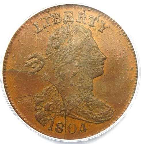 1804年 ドレープ胸像 プライベートリストライク ラージセント 1セント - PCGS MS64認定 (BU UNC)｜WORLD RESOURCE【QUEEN店】