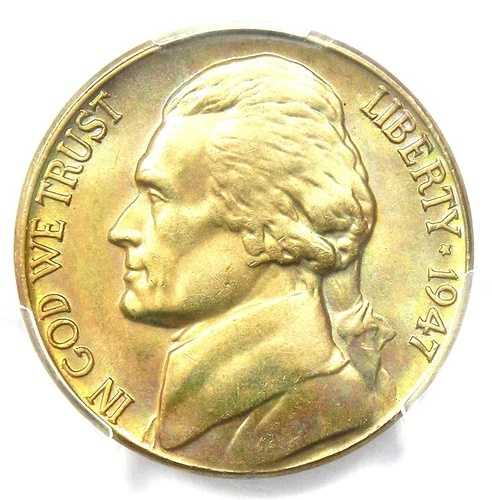 1947-D ジェファーソン ニッケル 5C コイン - PCGS MS67+ FS - レアプラスグレード - 価値 4,750 ドル｜WORLD RESOURCE【QUEEN店】
