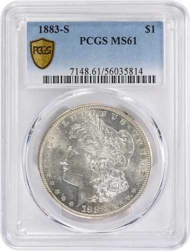 1883-S モルガン銀貨 MS61 PCGS｜WORLD RESOURCE【QUEEN店】