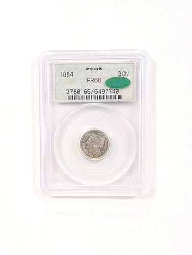 1884年 3セントニッケル 3CN PCGS PR66 グリーン CAC ヴィンテージ OGH ホルダー PQ+|WORLD RESOURCE【QUEEN店】