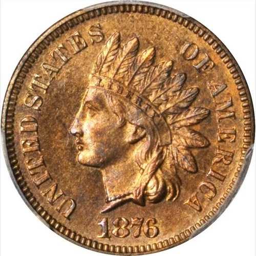 1876年 PCGS PR65RB センテニアル 1セント プルーフ インディアン セント｜WORLD RESOURCE【QUEEN店】