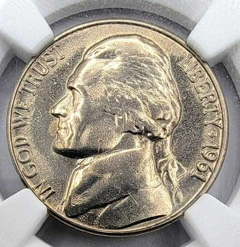 1961年 D ジェファーソンニッケル MS 66+ NGC ブラウンラベル ジェムプラス 18 ファイナーのみ!送料無料|WORLD RESOURCE【QUEEN店】