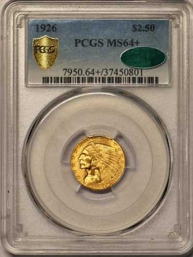 1926年金貨 2.50ドル クォーターイーグル PCGS & CAC MS-64+|WORLD RESOURCE【QUEEN店】