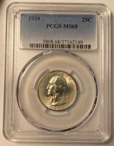 1939年ワシントンクォーター PCGS MS68｜WORLD RESOURCE【QUEEN店】