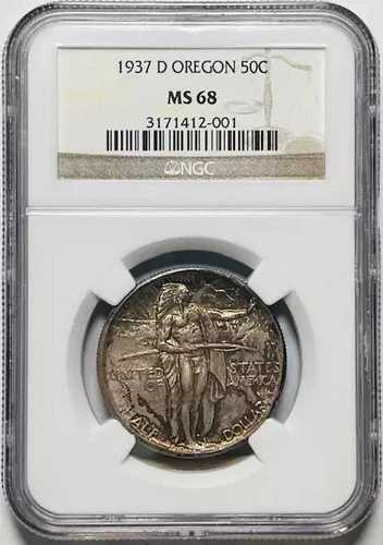 1937 D クラシック記念オレゴン トレイル記念碑 NGC MS-68 WOW!|WORLD RESOURCE【QUEEN店】