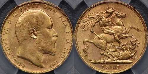 1909年パース・ソブリン - PCGS MS62