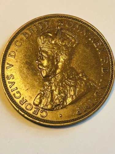 1925M オーストラリア ペニー、GEF/AU55+ タイプ AA 認定、117K 発行。PCGS では 61 高い。